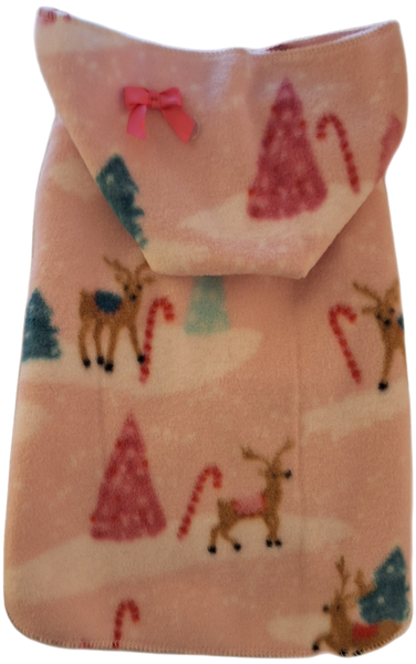 Pretty Pink Deer Hoodie Dress