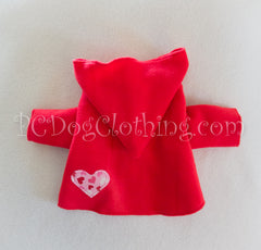 Red Valentine Dog Hoodie