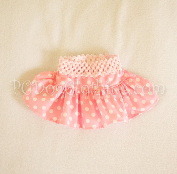 Pink Polka Dot Cotton Skirt
