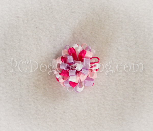 Lavender and Pink Loopy Hair Bow SLB8