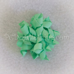 Mint Curly Hair Bow SCB12