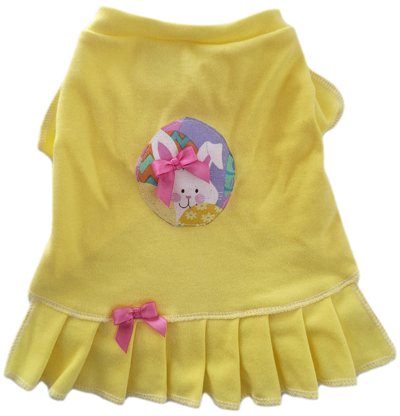 Bright Yellow Easter Bunny T Shirt Dress