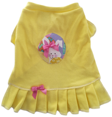 Bright Yellow Easter Bunny T Shirt Dress