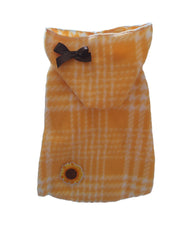 Yellow Plaid and flower Hoodie Dress