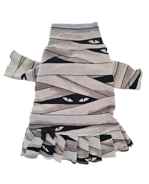 Mummy Halloween Mock Turtleneck Dress