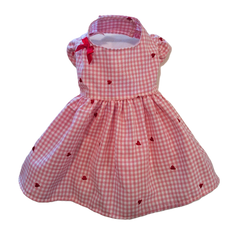 Pink Gingham and Hearts Dress