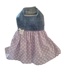 Denim and Lavender Dot Dress