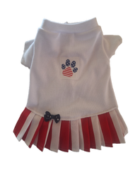 Patriotic Pawprint T Shirt Dress
