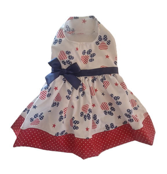 Patriotic Pawprints Dress