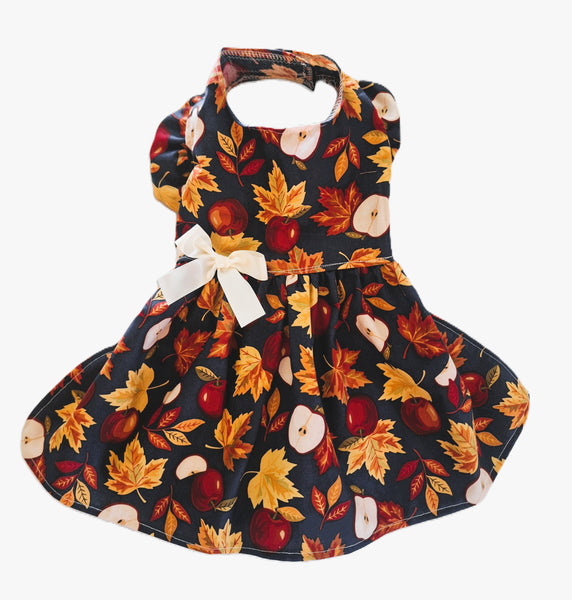 Fall Leaves and Apples Dress