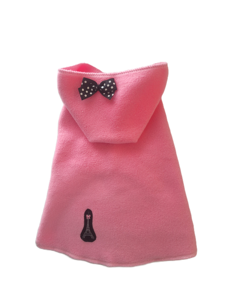 Bubblegum Pink Eiffel Tower Hoodie Dress