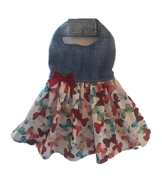 Denim and Butterflies Dress