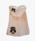 Sparkly Ivory Owl Hoodie Dress