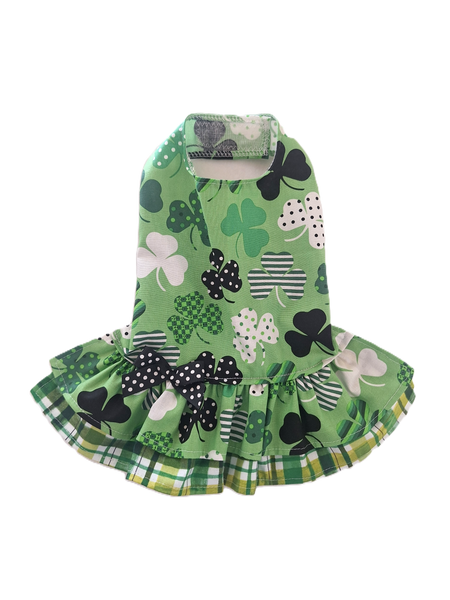 Shamrocks and Plaid St. Patrick's Day Dress