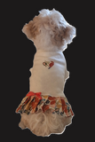 Floral Heart Ivory T-Shirt Dress