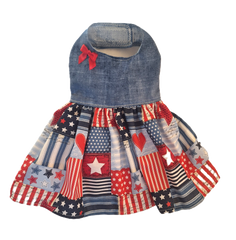 Denim and Patriotic Patchwork Dress