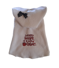 Hot Cocoa and Hugs White Hoodie Dress