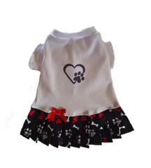 Heart and Paw Print Shirt Dress