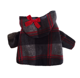 Pretty Red and Gray Plaid Hoodie