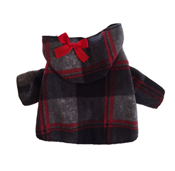 Pretty Red and Gray Plaid Hoodie