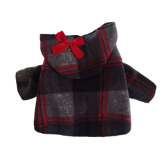 Pretty Red and Gray Plaid Hoodie