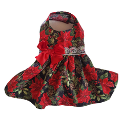 Poinsettia and Lace Christmas Dress