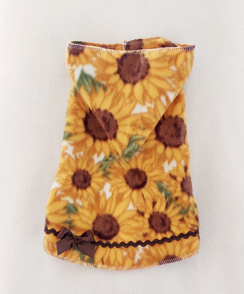 Sunflower Sleeveless Hoodie Dress