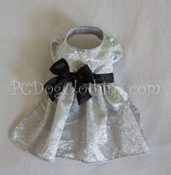 Silver Satin Shimmer Dress