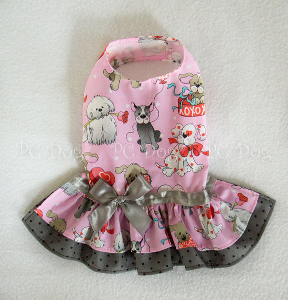 Puppy Love Valentine Dress (Clearance)