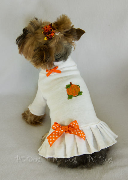 Sequin Pumpkin Turtleneck Shirt Dress