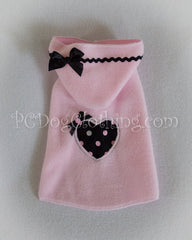 Pink and Black Heart Hoodie Dress