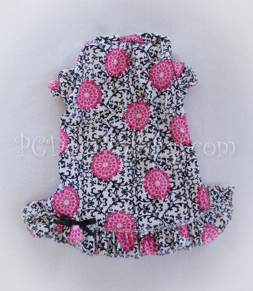 Pink and Black Floral Nightgown
