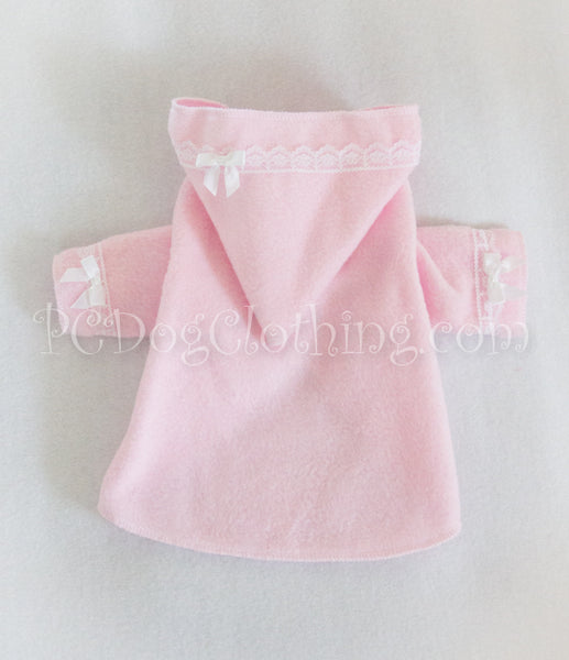 Pink Fleece and Lace Robe