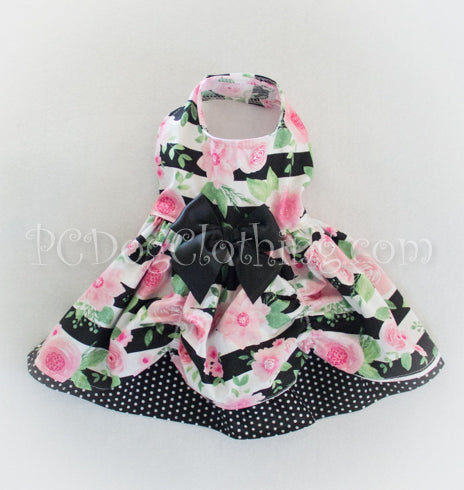 Pink and Black Roses Dress (CLEARANCE)