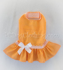 Summer Orange Polka Dot Dress