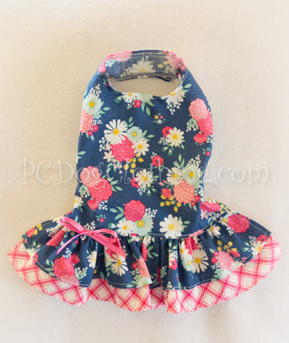Summer Blue and Pink Floral Dress (Almost gone)