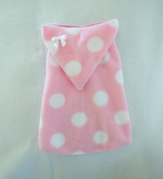 Baby Pink and White Dots Hoodie Dress