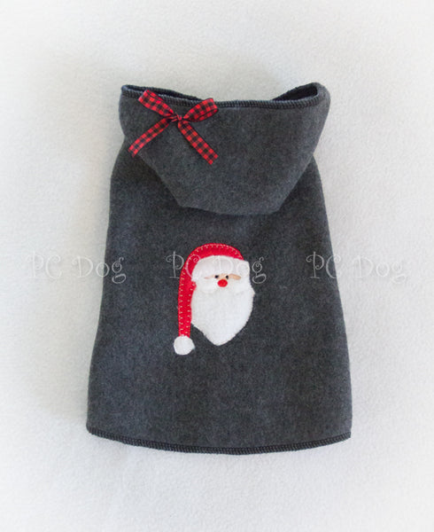 Charcoal Santa Fleece Hoodie Dress